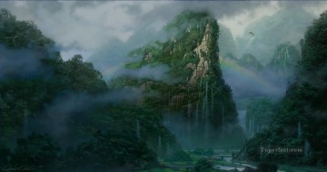 山 Painting - 夢の世界の中国の山